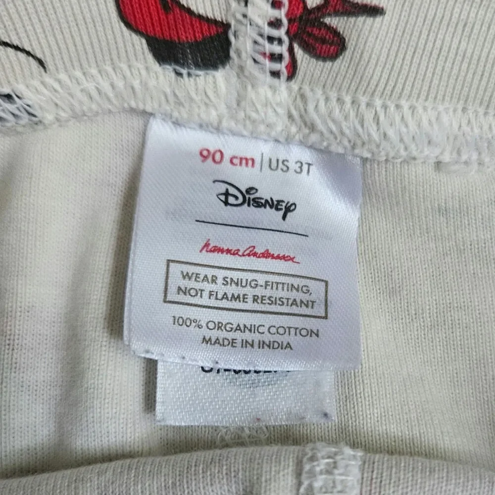 Hanna Andersson Disney Christmas Mickey Minnie Organic Cotton Pajama Set 3T 90cm